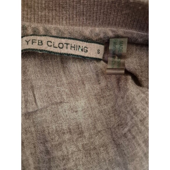 Young Fabulous & Broke Top Vintage Wash Dolman Boat Neck Maroon Burgundy Sz S - Picture 5 of 7